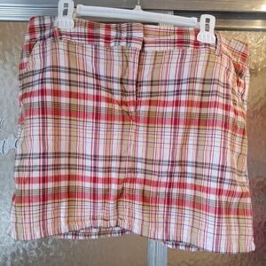 J. Crew Favorite Fit Plaid Mini Skirt Size 14